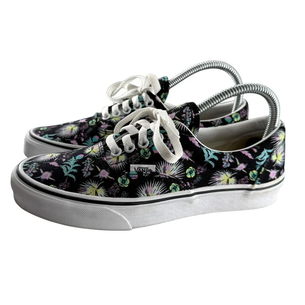 Vans Era Paradise Floral Sneakers W 8 M 6.5 Tropical Canvas Shoes Skater Lace Up